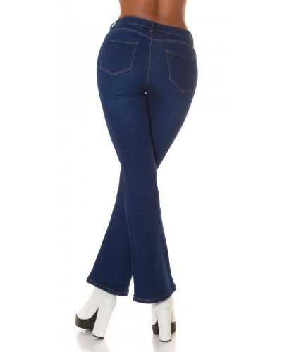Blugi dama evazati, denim, albastri, bootcut, Helga Blugi dama, Blugi dama evazati, denim, albastri, bootcut, Helga - jojofashion.ro