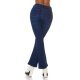 Blugi dama evazati, denim, albastri, bootcut, Helga 3 - jojofashion.ro