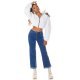 Blugi dama evazati push up, albastri, denim uzat, Janae Blugi dama evazati push up, albastri, denim uzat, Janae 5 - jojofashion.ro