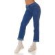 Blugi dama evazati push up, albastri, denim uzat, Janae Blugi dama evazati push up, albastri, denim uzat, Janae 4 - jojofashion.ro