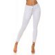 Blugi dama mulati, albi, bumbac denim, cu nasturi pe picior, Zurian 2 - jojofashion.ro