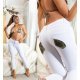 Blugi dama mulati, albi, bumbac denim, cu nasturi pe picior, Zurian 5 - jojofashion.ro