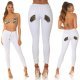 Blugi dama mulati, albi, bumbac denim, cu nasturi pe picior, Zurian 6 - jojofashion.ro