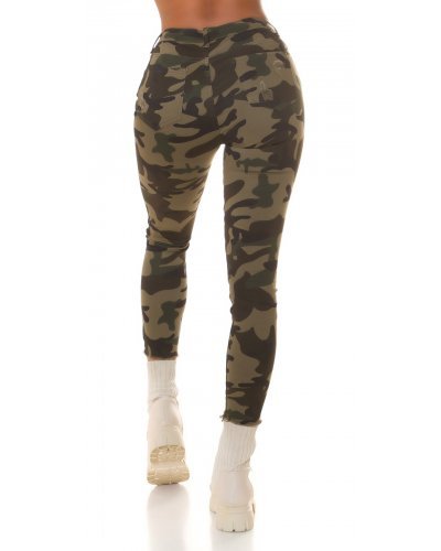 Blugi dama mulati, army print camuflaj, kaki, din bumbac, Cargo Blugi dama, Blugi dama mulati, army print camuflaj, kaki, din bumbac, Cargo - jojofashion.ro