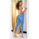 Blugi dama mulati, bleu, din bumbac, skinny, cu talia inalta, Mojo 4 - jojofashion.ro