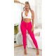 Blugi dama mulati, ciclam, din bumbac, mulati, cu talia inalta, Thana 4 - jojofashion.ro