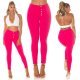 Blugi dama mulati, ciclam, din bumbac, mulati, cu talia inalta, Thana 7 - jojofashion.ro