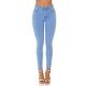 Blugi dama mulati cu push up, baby blue, din denim elastic, cu talia inalta, Shantall 2 - jojofashion.ro