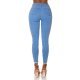 Blugi dama mulati, cu push up, bleu, din bumbac, rupti, cu talia inalta, Rowenn 3 - jojofashion.ro