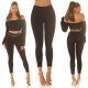 Blugi dama mulati, negri, din bumbac, cu talia inalta, Dallya 8 - jojofashion.ro