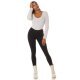Blugi dama mulati, negri, uzati, denim, cu talia inalta Afrom 4 - jojofashion.ro