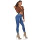Blugi dama mulati skinny, albastri, din denim, cu talia inalta, Braya 7 - jojofashion.ro