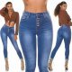 Blugi dama mulati skinny, albastri, din denim, cu talia inalta, Braya 8 - jojofashion.ro