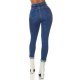 Blugi dama paperbag, albastri, denim, mulati, cu talia inalta, Loulu 3 - jojofashion.ro