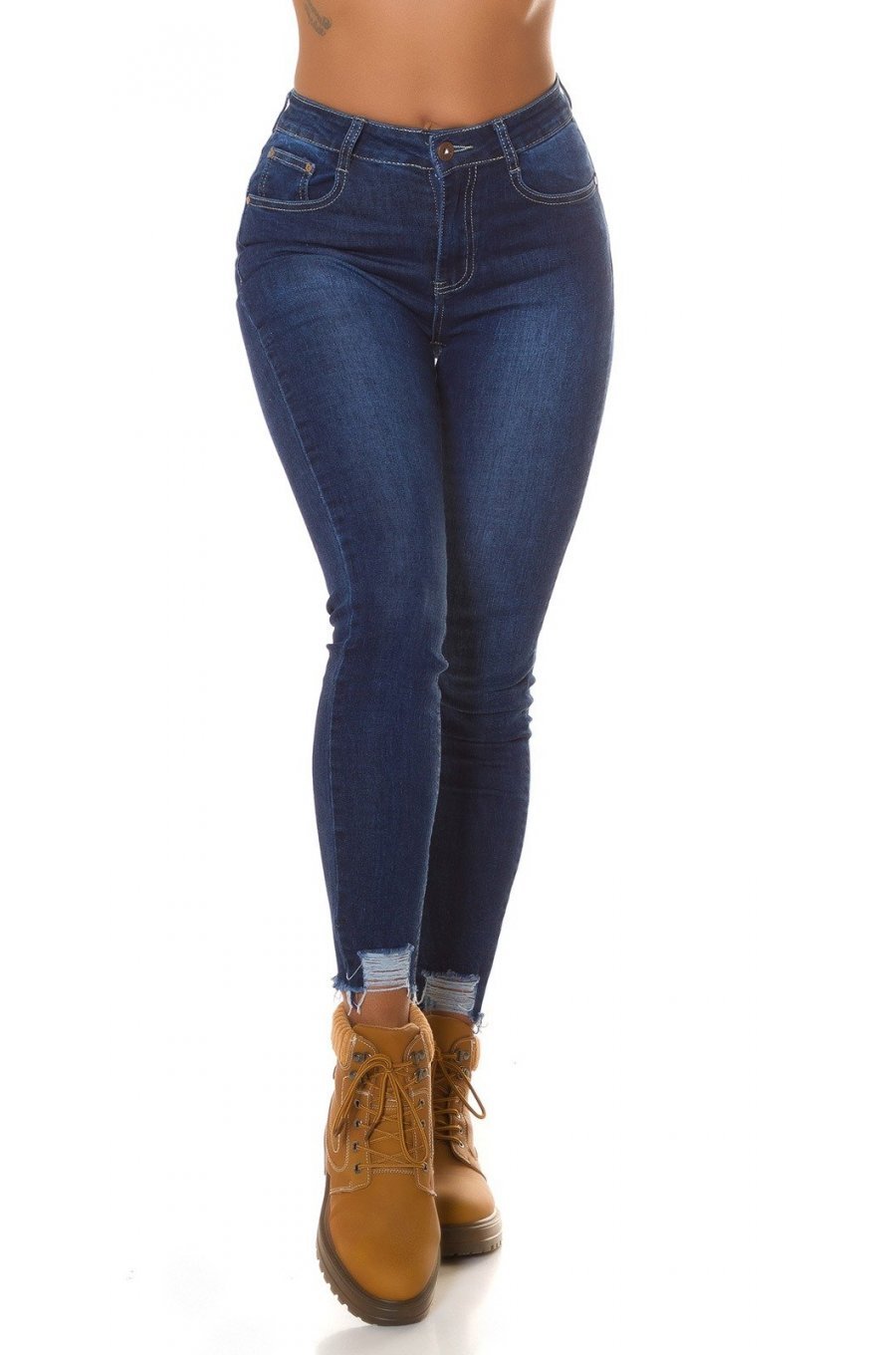 Blugi dama push up, albastri, denim, cu talia inalta Goksu Blugi dama push up, albastri, denim, cu talia inalta Goksu 1 - jojofashion.ro
