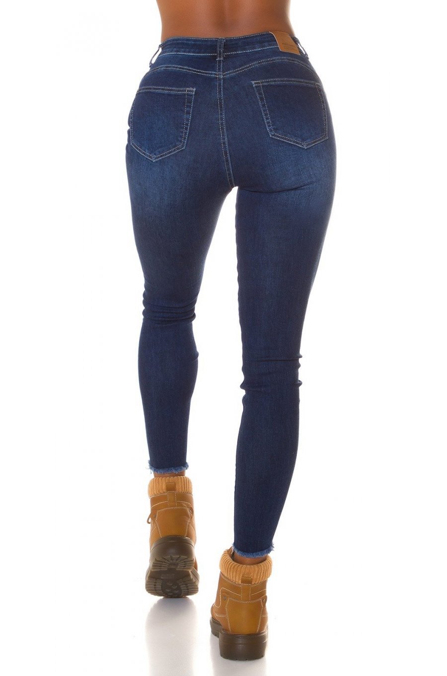 Blugi dama push up, albastri, denim, cu talia inalta Goksu Blugi dama push up, albastri, denim, cu talia inalta Goksu 2 - jojofashion.ro