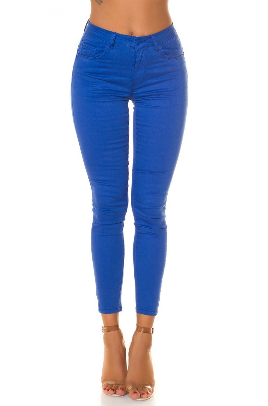 Blugi dama push up, albastri, denim, cu talia inalta, Pikme Blugi dama push up, albastri, denim, cu talia inalta, Pikme 1 - jojofashion.ro
