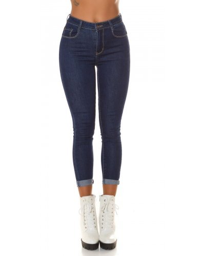 Blugi dama push up, albastri indigo, denim, cu talia inalta Tryxe Blugi dama, Blugi dama push up, albastri indigo, denim, cu talia inalta Tryxe - jojofashion.ro
