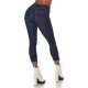 Blugi dama push up, albastri indigo, denim, cu talia inalta Tryxe 3 - jojofashion.ro