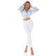Blugi dama push up, albi, denim, cu talia inalta, Pikme Blugi dama push up, albi, denim, cu talia inalta, Pikme 8 - jojofashion.ro