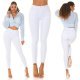 Blugi dama push up, albi, denim, cu talia inalta, Pikme Blugi dama push up, albi, denim, cu talia inalta, Pikme 9 - jojofashion.ro