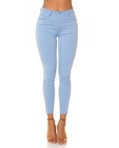 Blugi dama push up, baby blue, denim, cu talia inalta, Pikme Blugi dama, Blugi dama push up, baby blue, denim, cu talia inalta, Pikme - jojofashion.ro