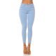 Blugi dama push up, baby blue, denim, cu talia inalta, Pikme 2 - jojofashion.ro