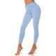 Blugi dama push up, baby blue, denim, cu talia inalta, Pikme 4 - jojofashion.ro