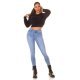 Blugi dama push up, bleu, denim, mulati, cu talia inalta, Yuuto 4 - jojofashion.ro