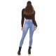 Blugi dama push up, bleu, denim, mulati, cu talia inalta, Yuuto 5 - jojofashion.ro