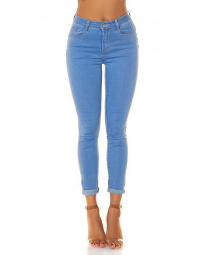 Blugi dama push up, bleu, din denim, mulati, cu talia inalta, Stephany Blugi dama, Blugi dama push up, bleu, din denim, mulati, cu talia inalta, Stephany - jojofashion.ro