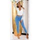 Blugi dama push up, bleu, din denim, mulati, cu talia inalta, Stephany 4 - jojofashion.ro
