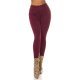 Blugi dama push up, burgundy, denim, cu talia inalta, Pikme 2 - jojofashion.ro