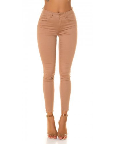 Blugi dama push up, cappuccino, denim, cu talia inalta, Pikme Blugi dama, Blugi dama push up, cappuccino, denim, cu talia inalta, Pikme - jojofashion.ro