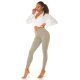 Blugi dama push up, kaki, denim, cu talia inalta, Pikme 7 - jojofashion.ro