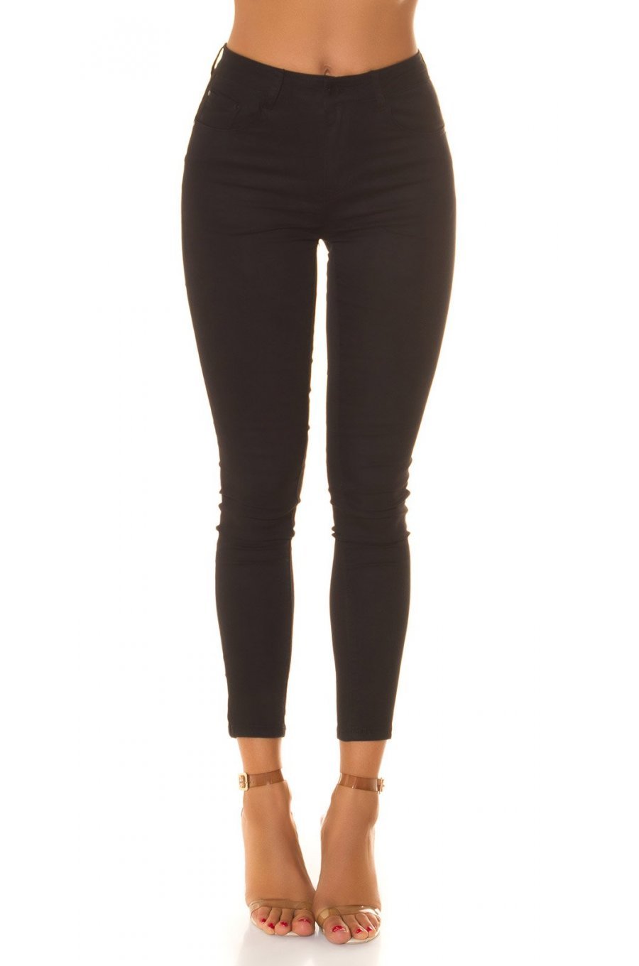 Blugi dama push up, negri, denim, cu talia inalta, Pikme Blugi dama push up, negri, denim, cu talia inalta, Pikme 1 - jojofashion.ro