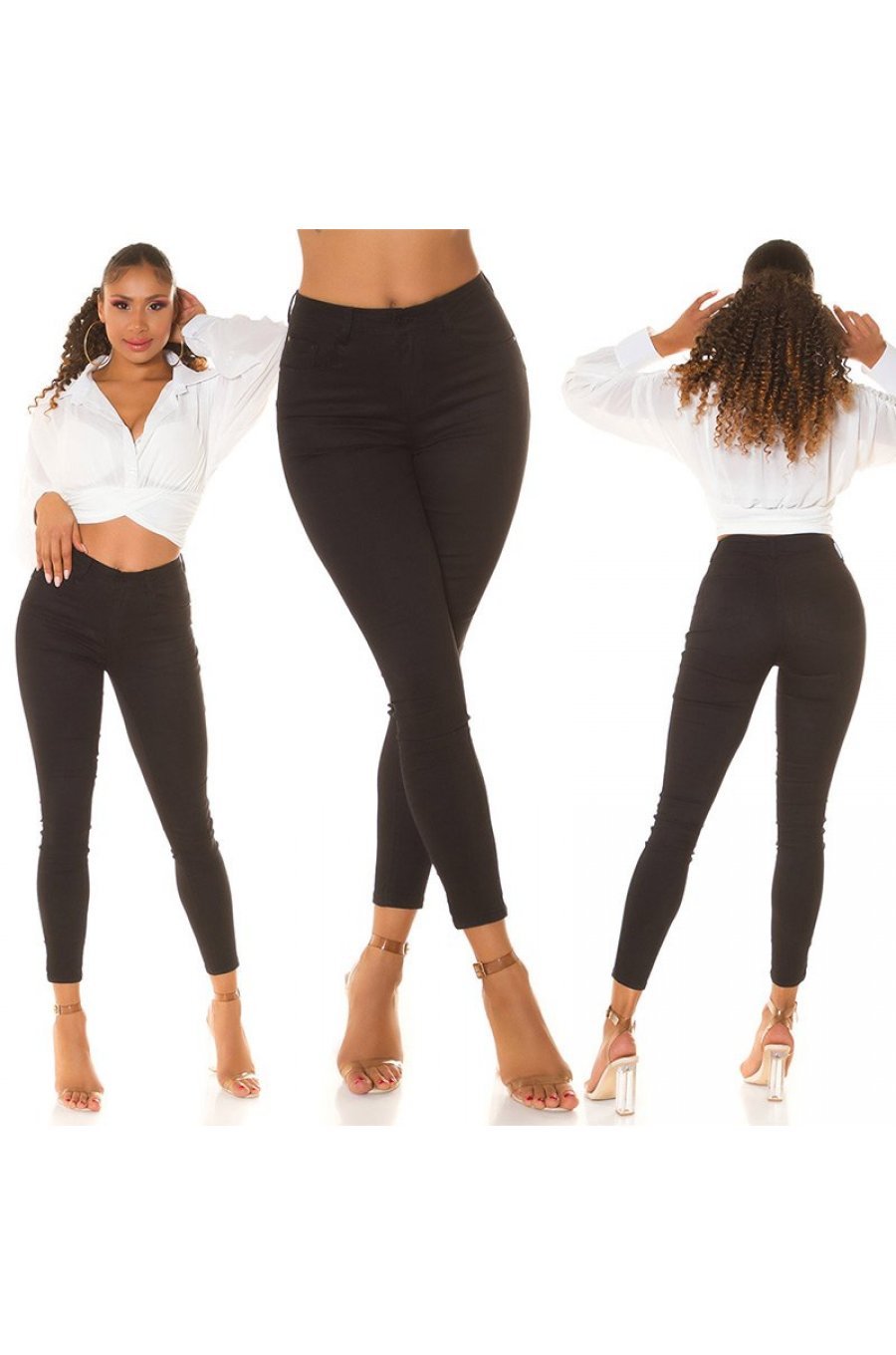 Blugi dama push up, negri, denim, cu talia inalta, Pikme Blugi dama push up, negri, denim, cu talia inalta, Pikme 8 - jojofashion.ro