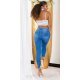 Blugi dama push up uzati, mulati, bleu, din bumbac, cu talia inalta, Szuzanne 5 - jojofashion.ro