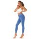 Blugi dama push up uzati, mulati, bleu, din bumbac, cu talia inalta, Szuzanne 8 - jojofashion.ro