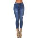 Blugi dama rupti, albastri, bumbac, skinny Olics Blugi dama rupti, albastri, bumbac, skinny Olics 2 - jojofashion.ro