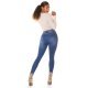 Blugi dama rupti, albastri, bumbac, skinny Olics Blugi dama rupti, albastri, bumbac, skinny Olics 5 - jojofashion.ro