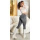 Blugi dama rupti, cu push up, negri, din bumbac, cu talia inalta, Trinity 5 - jojofashion.ro