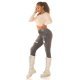 Blugi dama rupti, cu push up, negri, din bumbac, cu talia inalta, Trinity 8 - jojofashion.ro