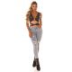 Blugi dama rupti, gri, bumbac denim, mulati, cu talia inalta, Synem 6 - jojofashion.ro