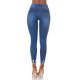 Blugi dama rupti, mulati, albastri, din bumbac, cu talia inalta, Shevonne 3 - jojofashion.ro