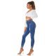 Blugi dama rupti, mulati, albastri, din bumbac, cu talia inalta, Shevonne 7 - jojofashion.ro