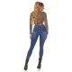 Blugi dama rupti, skinny, din denim, albastri, cu talia inalta, Aryanna 7 - jojofashion.ro