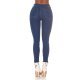 Blugi dama skinny albastri, bumbac denim, cu talia inalta si buzunare frontale, Janeth 5 - jojofashion.ro
