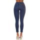 Blugi dama skinny, albastri, din bumbac, mulati, cu buzunare frontale, Estefany 3 - jojofashion.ro