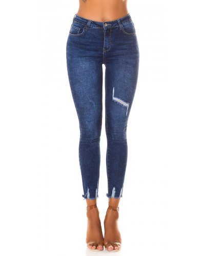 Blugi dama skinny, albastri, uzati, cu talia inalta Bachia Blugi dama, Blugi dama skinny, albastri, uzati, cu talia inalta Bachia - jojofashion.ro